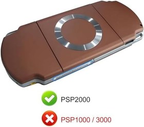 Resim OSTENT Full Housing Shell Faceplate Case Parts Replacement for Sony PSP 2000 Console - Color Brown 