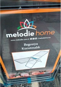Resim Melodie Home Çamaşır Kurutmalık. Metal Çamaşır Askısı-Begonya 330 Gri 