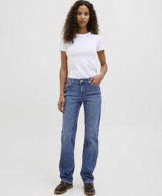 Resim Jack & Jones Kadin Slim Straight Jean - Nice - 12275469 Medium Blue Denim 