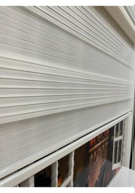 Resim Geniş Plise Ekru Zebra Perde Ekru 