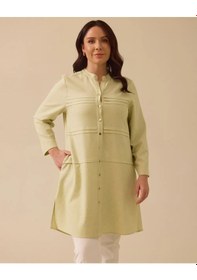 Resim Gala-xi Kadın Büyük Beden Cep Detaylı Düğmeli Tunik 10002511214003 