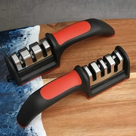 Resim Ergonomik Çok İşlevli Bıçak Bileyici - Konforlu Kavrama - Taşınabilir, Yüksek Endeksli Plastik, Karışık Renkler 