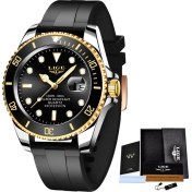 Resim Hanyang Gümüş Altın 2022 Yeni Lıge Izle Üst Marka Lüks Adam Izle Su Geçirmez Otomatik Tarih Izle Erkekler Için Spor Silikon Kayış Kuvars Kol Saati Relogio (Yurt Dışından) 