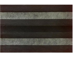 Resim Giz Zerbino Dikdörtgen 45x70 cm Kauçuk-Halı Paspas Gri 