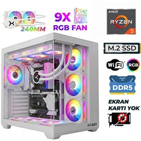 Resim Xaser Raze X340 Ryzen 5 7500X3D 16GB DDR5 Ram 512GB M.2 NVMe SSD Hazır Tavsiye Sistem 