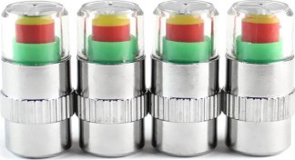 Resim Neevoyu 4 Adet Otomobil Lastik Basıncı Uyarı Sensörü Valf Kapağı - Yeşil Normal, Sarı 5 Lb Düşüş, Kırmızı 10+ Lb Uyarı 