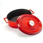 Resim Lava Trendy 29 cm Oval Döküm Kırmızı Tencere 