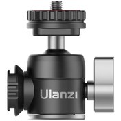 Resim Dofolink Ulanzi U-60 Çift Soğuk Ayaklı Metal Bulb Kafa - 10kg Yük Kapasitesi, 360 Döner, Vlog Ve Fotoğraf İçin Küçük Boyutlu Dampingli Tutucu Siyah 