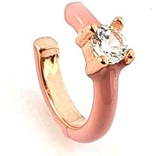 Resim Pembe Mineli Zirkon Taş Detaylı 925Ayar Gümüş Rose Sıkıştırmalı K 