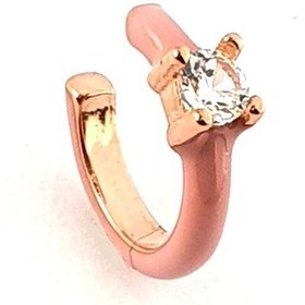 Resim Pembe Mineli Zirkon Taş Detaylı 925Ayar Gümüş Rose Sıkıştırmalı K 