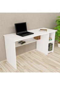 Resim Kalenderdekor1 Kalender Dekor Avel 145 Cm Çalışma Masası Avl01 Beyaz 