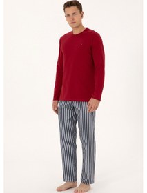 Resim U.s. Polo Assn. Erkek Bordo Pijama Takım 50318612-vr014 Bordo 