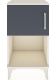 Resim Arges Komodin 2 Raflı Tek Kapaklı 44x30x80 Aytaşı-antrasit Aytaşı 