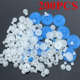 Resim El Yapımı Aksesuarlar için 200 Parça Karma Plastik Dişli Poşet Seti 