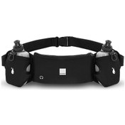 Resim Reedark koşu Ve Bisiklet İçin Pratik Bel Çantası - 2 Şişeli, Müzik Ve Gece Güvenliği Sağlayan Siyah 