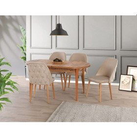 Resim Antik Çam Elit Sandalye Babyface V-05 90 160+30 Kelebek Açılabilir Masa Takımı Çam 