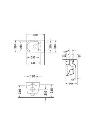 Resim Duravit Me By Starck Kanalsız Asma Klozet Yavaş Kapanır Kapak Dahil Beyaz, 2529390075 Beyaz 
