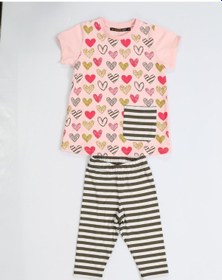 Resim Casabony Kalp Yandan Cepli Tunik + T-shirt Takım-pembe Pembe 