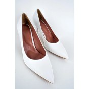 Resim Modabuymus Candy Beyaz Kısa Topuklu Stiletto Ayakkabı 