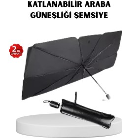 Resim Değirmen Grup Katlanabilir Ön Cam Güneşliği Şemsiye – Her Araca Uygun Isı ve Işık Koruması 