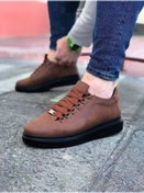 Resim WG Fashion Kahverengi - Mp08 St Bağcıklı Ortopedik Yüksek/kalın Taban Erkek Sneaker Taba 