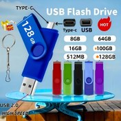 Resim 1 adet Mikro Sürücü 100GB USB Tipi C Yüksek Hızlı USB Flash Sürücü OTG Kalem Sürücü Seçenekleri 64GB, 16GB ve 8GB Tip-C OTG USB Flash Sürücü 