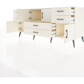 Resim Kronos Konsol 3 Raflı 6 Çekmeceli 4 Kapaklı 176x59x83 Aytaşı-aytaşı/aytaşı Aytası 