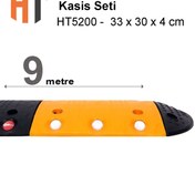 Resim Hayat Trafik Eko Oval Hız Kesici, Plastik Kasis Seti 33x30x4 cm 9 Metre 