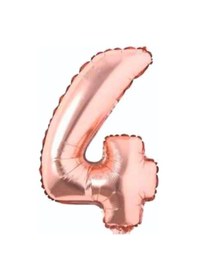 Resim 34" Folyo Rakam 76cm "4" Rose Gold Çok Renkli 