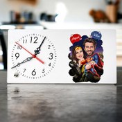 Resim Gökyüzündeki Süper Kahraman Çiftler Masa Saati 