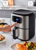 Resim Airfrday 2503h Uyumlu 8 Farklı Program Dokunmatik Ekran 4,2 Litre Smart Airfryer Homend