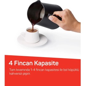 Resim Arzum OK004 Okka Minio Türk Kahvesi Makinesi Taşma Önleyici Sistem, 4 Fincan Kapasiteli, Toprak 