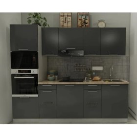 Resim T Designo Tdesıgno Viva Mutfak 260 cm Tezgah Dahil Değil-Kiler Dahil Antrasit 