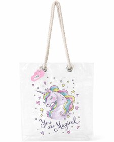 Resim 4nio Şeffaf Plaj Kol Çantası Magical Unicorn 