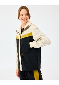 Resim Skechers W Adjustable Waisted Full Zip Micro Jacket Kadın Ecru Mont S2520208-1983 Ekru 