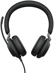 Resim Jabra Evolve2 40 PC Headset - Gürültü Önleyici Microsoft Teams Sertifikalı Stereo Kulaklıklar 3 Mikrofon Çağrı Teknolojisi - USB-A Kablosu - Siyah 