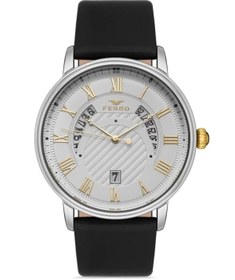 Resim FERRO Siyah Deri Kordon Erkek Kol Saati F11050B-D 