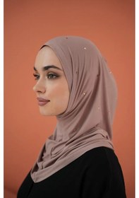 Resim Bozui Hijab Üzerine Bornoz, Hicapka, Tunik, Bone-i Sakafınder 248677877 Kahve 