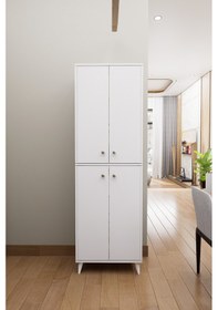 Resim Mirobi Axis Çok Amaçlı Mutfak Dolabı Kiler Dolabı Erzak Dolab... Beyaz 