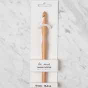 Resim La Mia Whitewood 10 mm 15.5 cm Ahşap Yün Tığ 