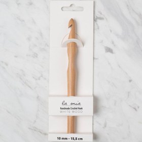Resim La Mia Whitewood 10 mm 15.5 cm Ahşap Yün Tığ 