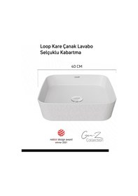 Resim Creavit Loop Gen-z 40 Cm İnce Lavabo Selçuklu Lp040-00cb00e-sk00 
