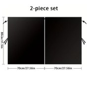 Resim Xuweiwei 27.56 31.5 Inch 2 Parça Deliksiz Montaj Araç Gölgelik Siyah Termal Yalıtım Perde Ön Arka Panelli Suv Kamyon 