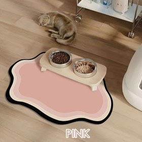 Resim Emilia Kaymaz Kedi Mama Matı - Sızdırmaz, Kolay Temizlenir, Dayanıklı Malzeme, Şık ve Uzun Ömürlü Kedi Pedi 