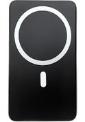 Resim 5000mah 15w Kablosuz Ve 20w Kablolu Hızlı Şarj, Magsafe Uyumlu, Çift Cihazlı, Taşınabilir Manyetik Powerbank Siyah 