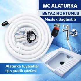 Resim Plasyay Duvar Sabitlemeli Taharet Hortumu Düz Rekorlu 100 cm 