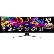 Resim MSI MPG 491CQPX QD-OLED 49" 0.03 MS 240 Hz HDMI DP Type-C True Black 400 1800R Curved OLED Oyuncu Monitörü 