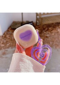 Resim Microsonic Samsung Uyumlu Galaxy Buds Pro Kılıf Süslü Renkli Kalp Desenli Mor 