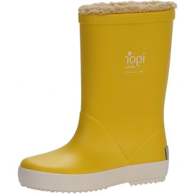 Resim Igor W10207008 Topuksuz Kürklü Su Geçirmez Sarı Pvc Kız Çocuk Yağmur Çizmesi 