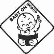 Resim UBGA GIFT Arabada Bebek Var Araç Sticker (15x15 Cm) Siyah Renk 